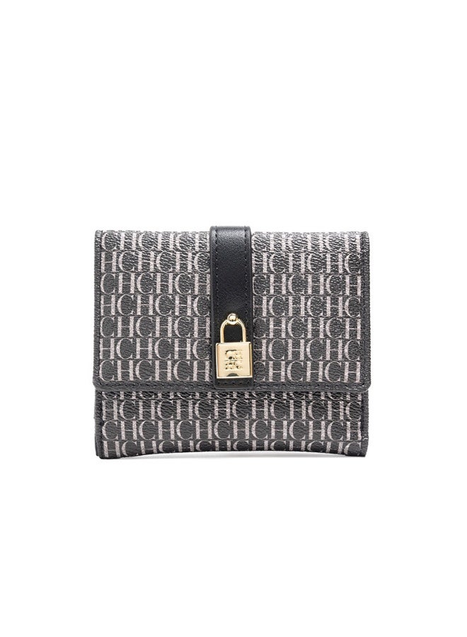 Chchmu Short Buckle PU Foldable Wallet with Multi-Function Coin Pocket - Image 1